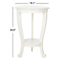 SAFAVIEH Carlotta Grey Pedestal Side Table - Dimensions: 18.1" W x 18.1" D x 26" H