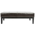 SAFAVIEH Tonja Brown Bicast Leather Rectangular Ottoman