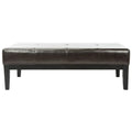 SAFAVIEH Tonja Brown Bicast Leather Rectangular Ottoman