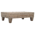 SAFAVIEH Caron Natural Wicker Bench - Washed Finish - Dimensions: 41"W x 28"D x 12"H
