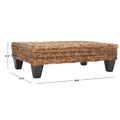 SAFAVIEH Caron Natural Wicker Bench - Washed Finish - Dimensions: 41"W x 28"D x 12"H