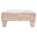 SAFAVIEH Caron Natural Wicker Bench - Washed Finish - Dimensions: 41"W x 28"D x 12"H