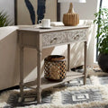 SAFAVIEH Leonia Console Table with 2 Drawers - Dimensions: 35.5" W x 13" L x 29.5" H