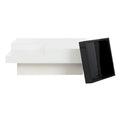 SAFAVIEH Phylis White and Black Coffee Table - Dimensions: 35.4" x 35.4" x 11.8"