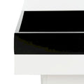 SAFAVIEH Phylis White and Black Coffee Table - Dimensions: 35.4" x 35.4" x 11.8"