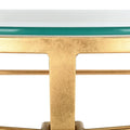 SAFAVIEH Couture Zelda Antique Gold Glass Console Table - Dimensions: 36" W x 15" D x 31" H
