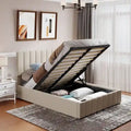 Upholstered Platform Bed with Lift-Up Storage - Full/Queen Size