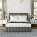 Upholstered Platform Bed with Lift-Up Storage - Full/Queen Size