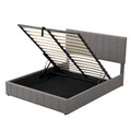 Upholstered Platform Bed with Lift-Up Storage - Full/Queen Size