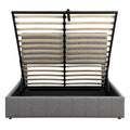Upholstered Platform Bed with Lift-Up Storage - Full/Queen Size