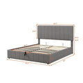 Upholstered Platform Bed with Lift-Up Storage - Full/Queen Size