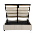 Upholstered Platform Bed with Lift-Up Storage - Full/Queen Size