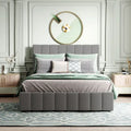 Upholstered Platform Bed with Lift-Up Storage - Full/Queen Size