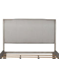 Belmar King Upholstered Bed in Washed Taupe and Silver Champagne