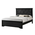 Sigurd Black Velvet Tufted Upholstered Bed with Panel Design