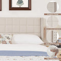 Javlergo Adjustable Upholstered Wingback Headboard for Queen/King Size Beds with Double Nailhead Trim