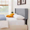 Javlergo Adjustable Upholstered Wingback Headboard for Queen/King Size Beds with Double Nailhead Trim