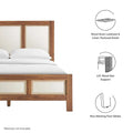 Capri Queen Platform Bed with Wood Grain Finish