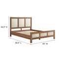 Capri Queen Platform Bed with Wood Grain Finish