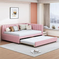 Merax Upholstered Full-Size Daybed with Trundle Feature