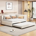 Merax Upholstered Full-Size Daybed with Trundle Feature
