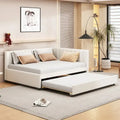 Merax Upholstered Full-Size Daybed with Trundle Feature