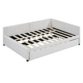 Merax Upholstered Full-Size Daybed with Trundle Feature