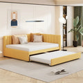 Merax Upholstered Full-Size Daybed with Trundle Feature
