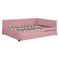 Merax Upholstered Full-Size Daybed with Trundle Feature