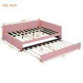 Merax Upholstered Full-Size Daybed with Trundle Feature