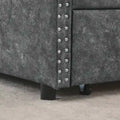 Upholstered Tufted Queen Size Daybed Sofa Bed with Storage Drawers