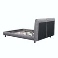 Queen-Sized Polyester Platform Bed Featuring Dual Oversized Headrests