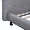 Queen-Sized Polyester Platform Bed Featuring Dual Oversized Headrests