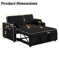 3-in-1 Modern Velvet Sleeper Sofa Bed: Convertible Loveseat with Pull-Out Bed