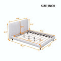 Queen Platform Bed with Dual Oversized Headrests