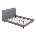 Queen Platform Bed with Dual Oversized Headrests