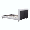 Queen Platform Bed with Dual Oversized Headrests