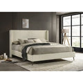 Roundhill Furniture Mavela King Size Panel Bed with Wide Wale Corduroy Upholstery
