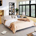 80.7-Inch 2-in-1 Sofa Bed with Spacious Mattress