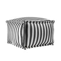 Nuloom Porto Striped Printed Ottoman Pouf for Indoor/Outdoor Use