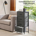 4-Drawer Fabric Dresser for Bedroom - Tall Storage Organizer for Clothing, Closet, Kids' Room, and Cabinet