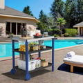 Portable Kitchen Island Grill Cart for Patios