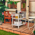 Portable Kitchen Island Grill Cart for Patios