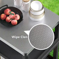 Portable Kitchen Island Grill Cart for Patios