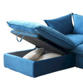 Modern L-Shaped Sectional Sofa with Chaise Ottoman - Deep and Comfortable Modular Design