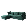 Modern L-Shaped Sectional Sofa with Chaise Ottoman - Deep and Comfortable Modular Design