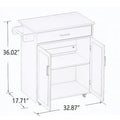 Adjustable Shelf Rolling Kitchen Island Trolley Cart