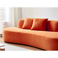 90.2-Inch Curved Velvet Half Moon Sofa for Living Room