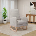Ergonomic High Back Rocking Chair with Adjustable Footrest