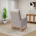 Ergonomic High Back Rocking Chair with Adjustable Footrest